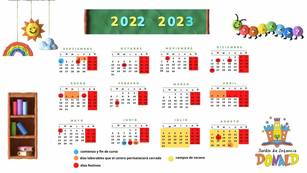 calendario donald curso 2022